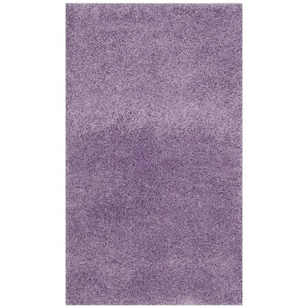 Safavieh Laguna Shag Power Loomed Small Rectangle Area Rug, Lilac - 3 x 5 ft. SGL303N-3